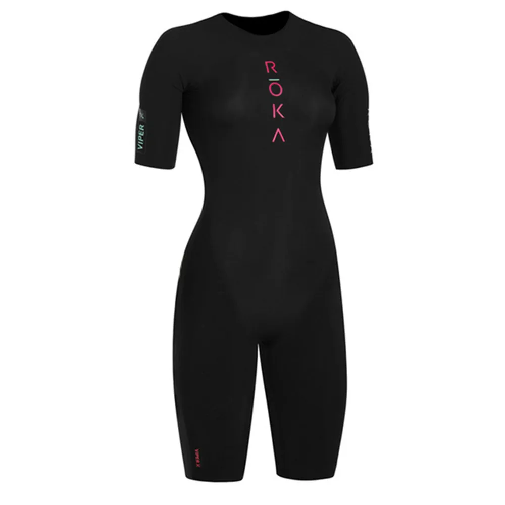 Cycling Gear Jersey - Roka-Macacão Triathlon de manga curta feminino,