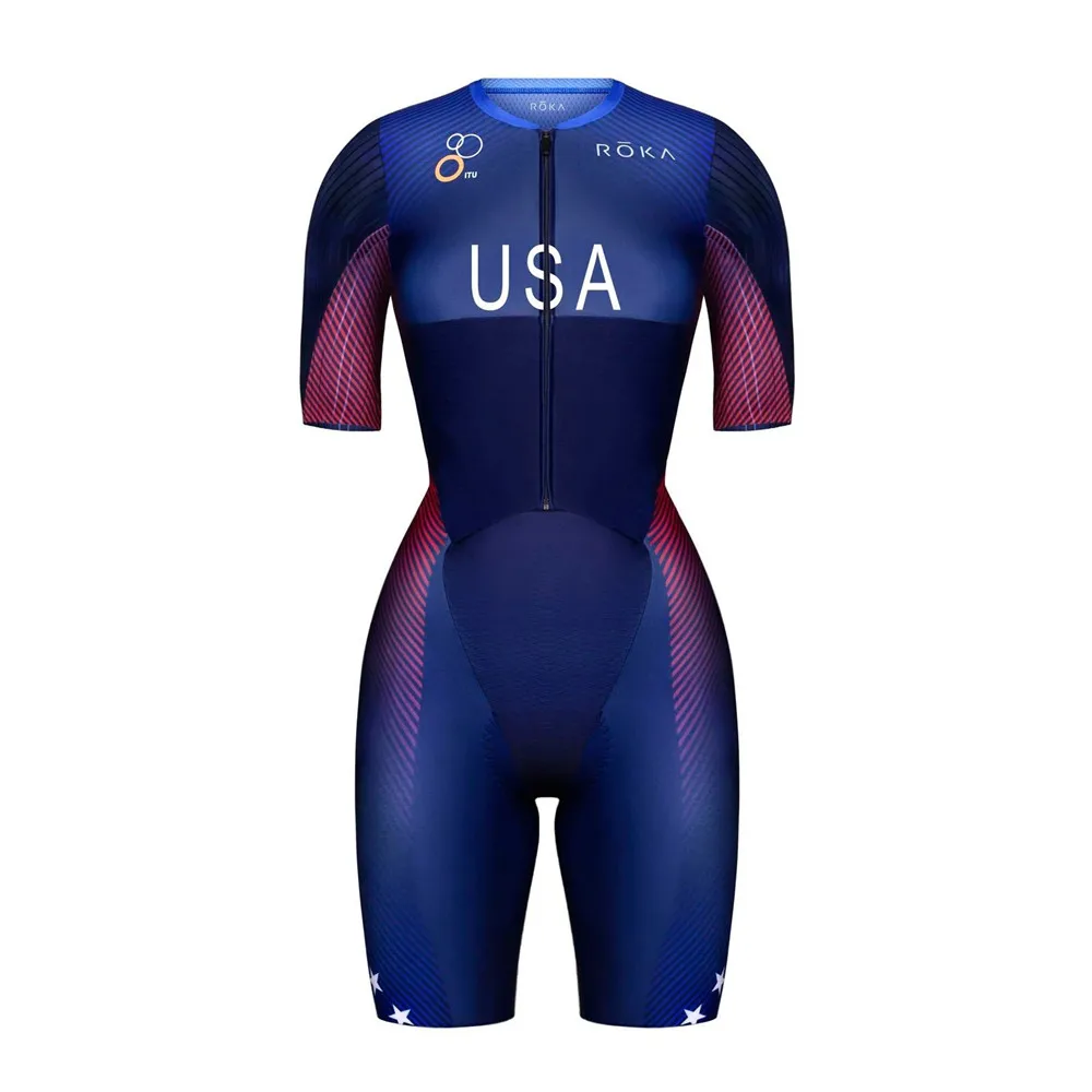 Roka-Macacão Triathlon de mang - Cycling Gear Jersey avaliação e preço
